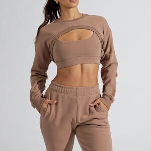 Buffbunny Cloud Bolero Shrug Size Extra Small Brown‎